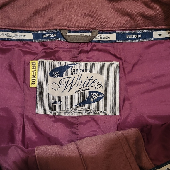 Burton Women's The White Collection Snowpants, Size Large, Gray and Purple - Picture 11 of 11